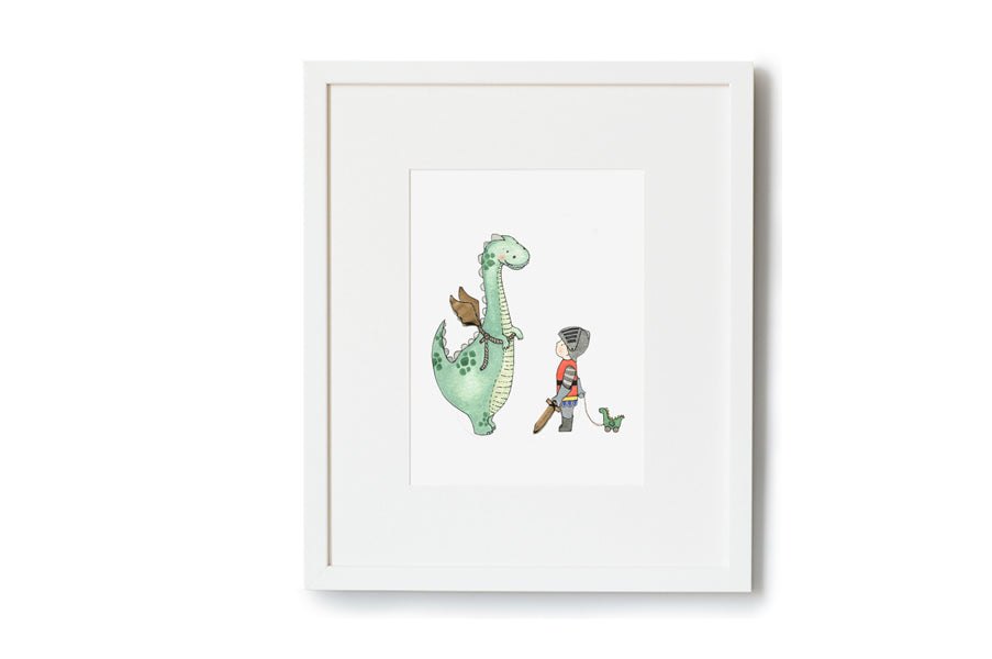 Dinosaur Dragon Wall Art Print for Child&#39;s Bedroom (Copy)