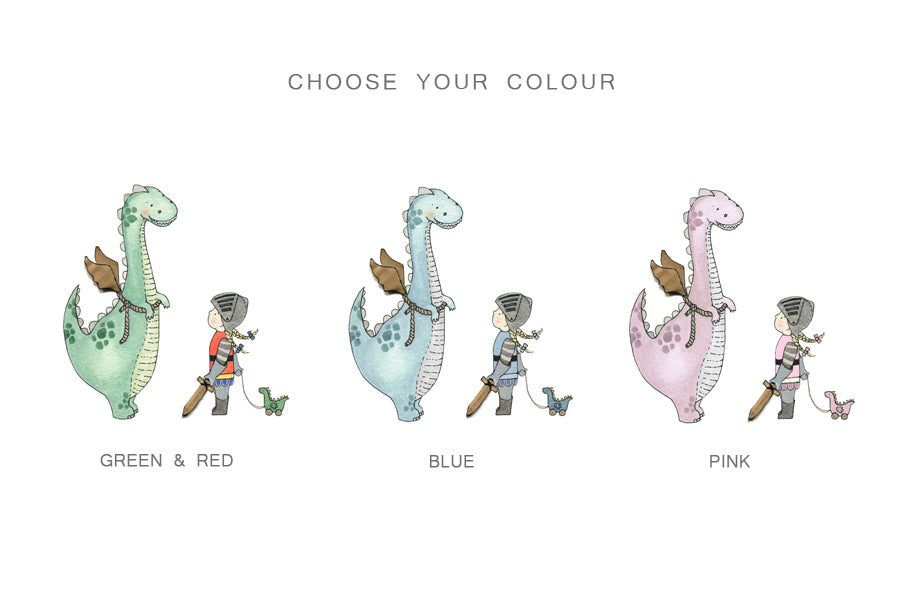 Dinosaur Dragon Wall Art Print for Child&#39;s Bedroom (Copy)
