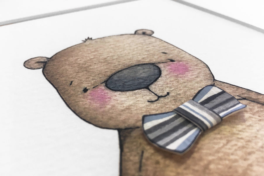 Boy&#39;s Dressed in His Best Bear nursery print (Copy)