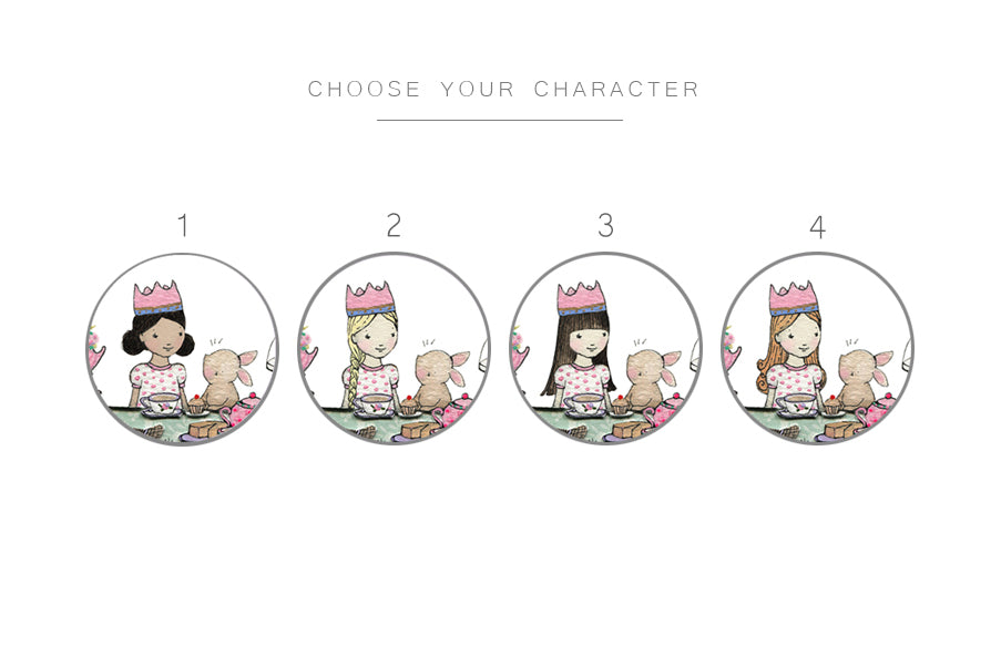 Girl&#39;s Big Enchanted Tea Party Bedroom Picture