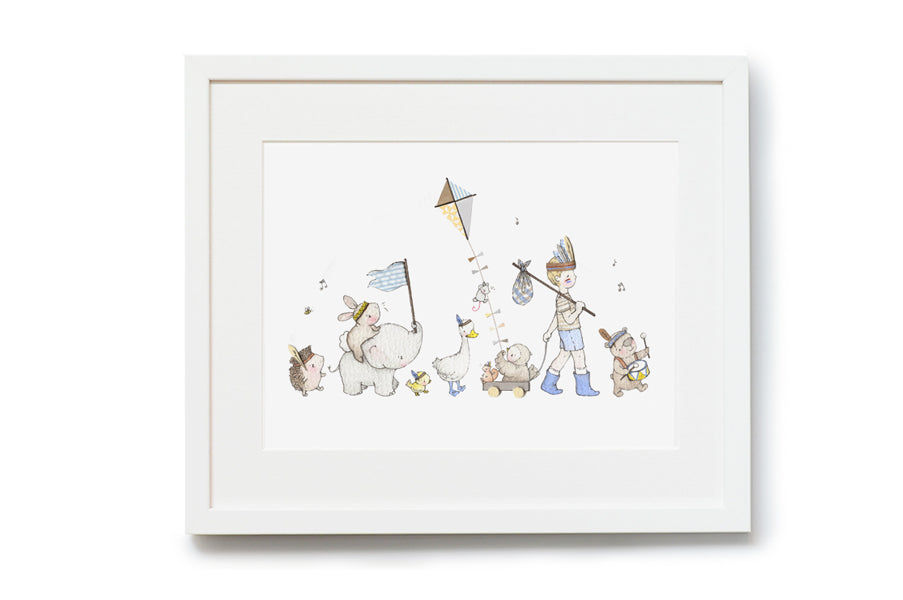 Children&#39;s personalised Explorers picture for baby boy or girl