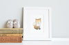 Newborn Baby Fox Nursery Art Print