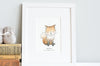 Newborn Baby Fox Nursery Art Print