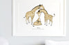 Cute Giraffe Family Nursery Picture