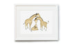 Cute Giraffe Family Nursery Picture