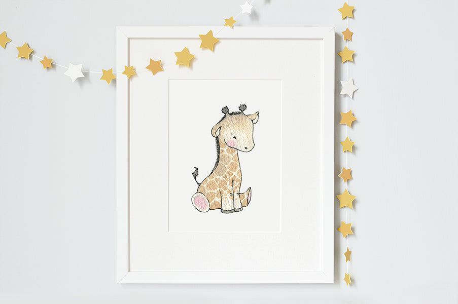 Personalised Newborn Giraffe baby picture