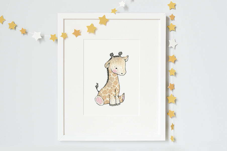 40% OFF | Framed 8x10" Newborn Baby Giraffe Picture