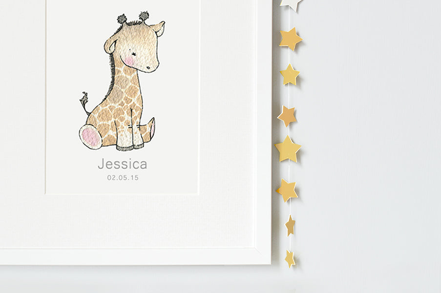Personalised Newborn Giraffe baby picture (Copy)