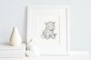 Personalised Newborn Hippo Baby Picture