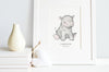 Personalised Newborn Hippo Baby Picture