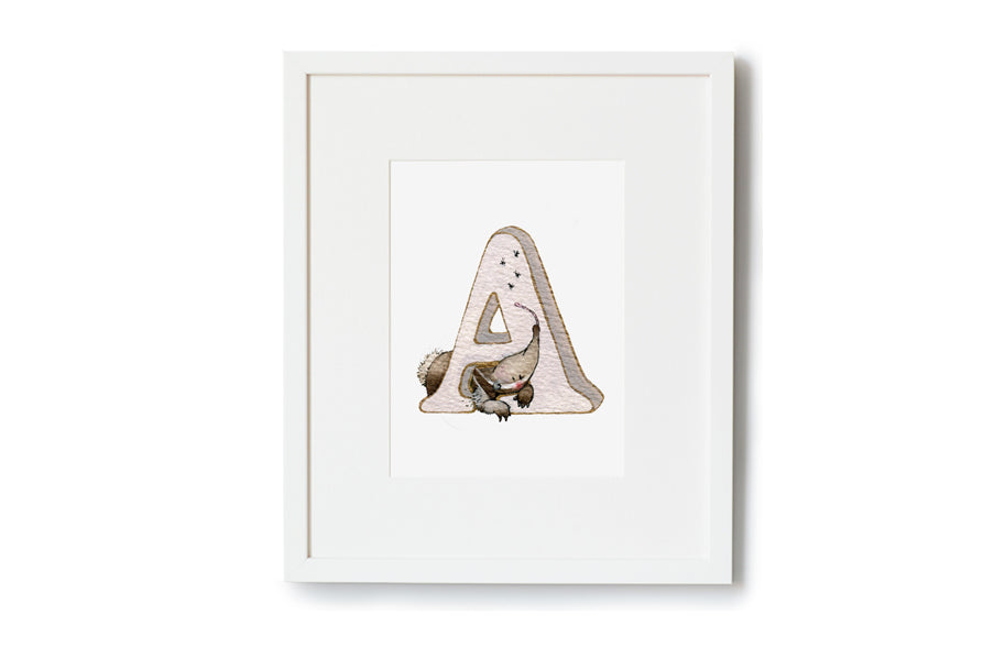 Children&#39;s Bright Personalised Jungle Initial Letter Print