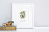 Children&#39;s Bright Personalised Jungle Initial Letter Print