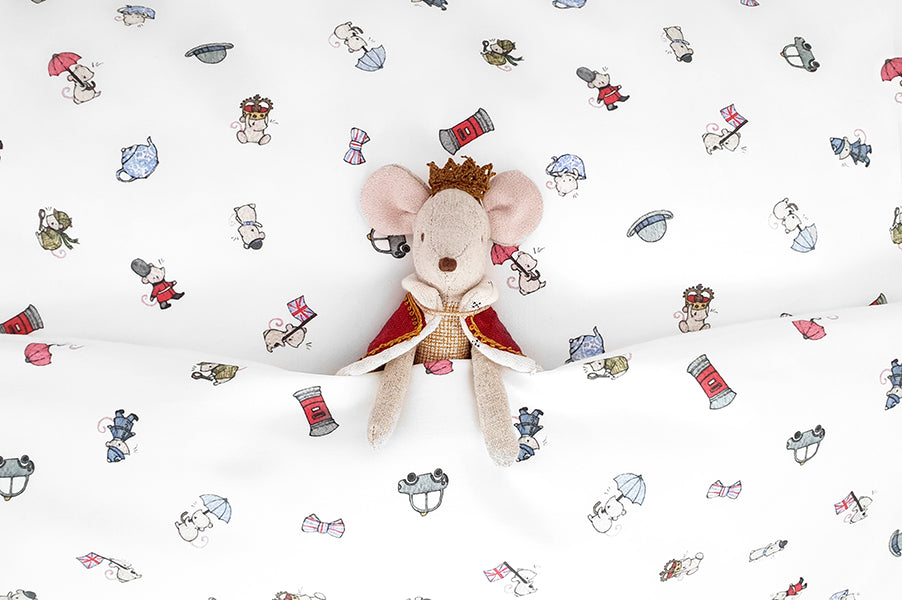 Children's London Mice Cot Bed Duvet Set