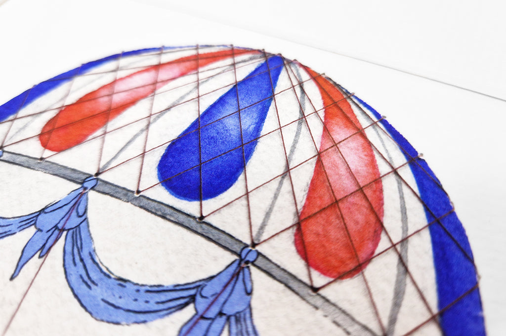 Kid&#39;s London Skyline Balloon Journey Art Print (Copy)