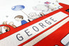 Personalised British London Bus Baby Gift Box