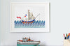 Personalised Boat at Sea Children&#39;s Picture