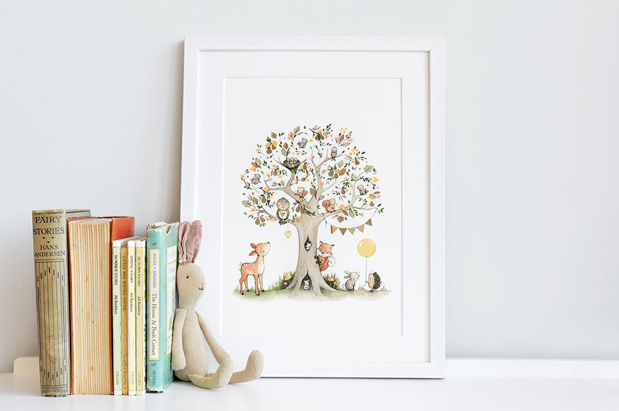 Children's Personalised Pear Tree Print