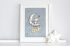 Children&#39;s Personalised Catching Stars moon picture