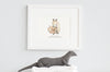 Mother and Baby Deer Nursery Wall Print