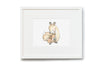 Mother and Baby Deer Nursery Wall Print