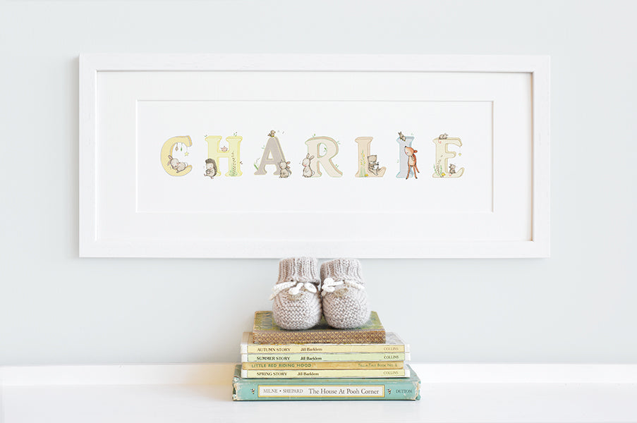 Customized baby name wall art