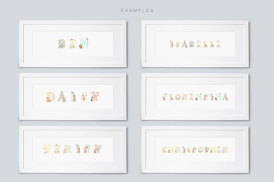 Personalised Framed Nautical Ocean Children&#39;s Name Picture