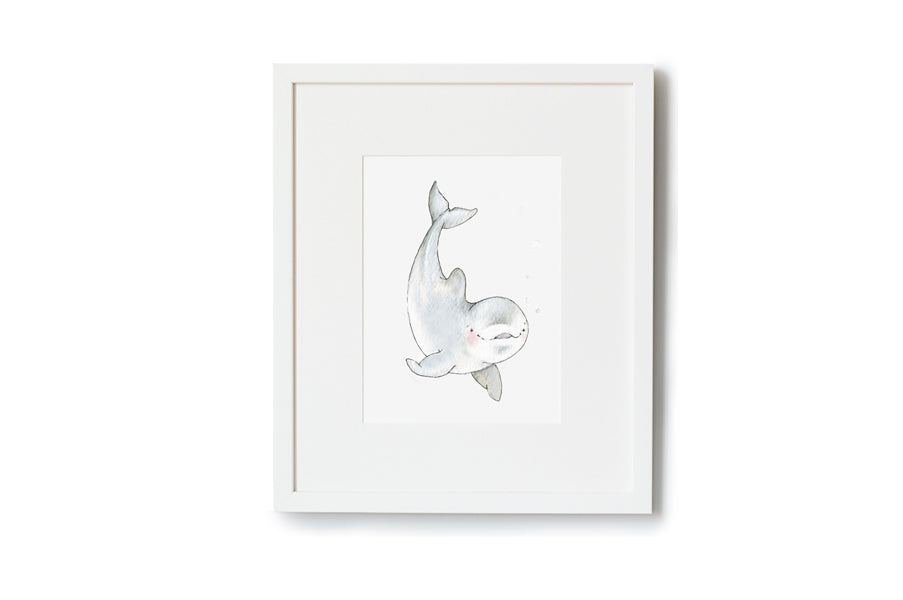 Newborn Baby Dolphin Nursery Art Picture