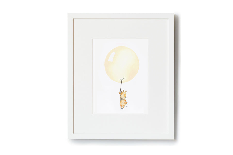 Children&#39;s Soft pastel Yellow Round Balloon Print