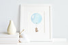 Pastel Blue Round Balloon Print for Baby Boy Gift