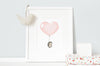 Baby Girl Blush Heart Balloon Print