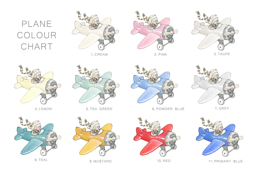 Children&#39;s Classic Blue Airplane Picture for a baby boy nursery