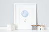 Powder blue balloon picture for baby boy&#39;s room