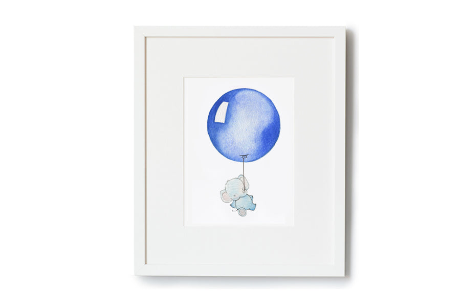 Children&#39;s Primary Blue Round Balloon Picture