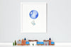 Children&#39;s Primary Blue Round Balloon Picture