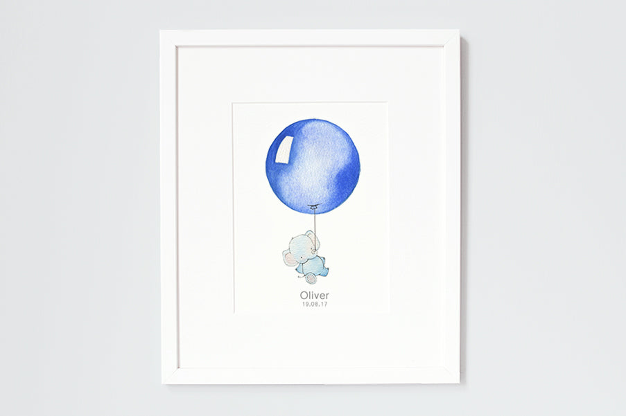 Children&#39;s Primary Blue Round Balloon Picture