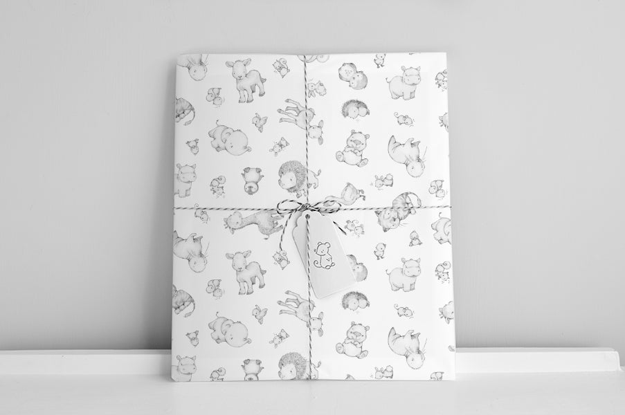 Personalised Kid&#39;s Neutral Safari Jungle Animal Letter Print
