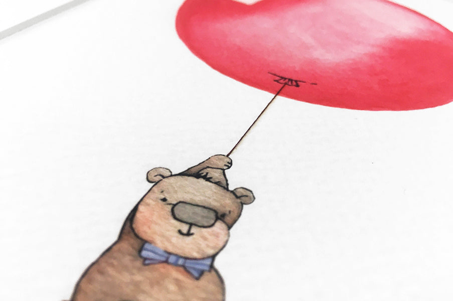 Bright Red Round Balloon Children&#39;s Print