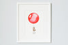 Bright Red Round Balloon Children&#39;s Print