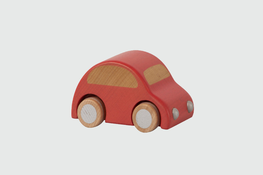 Maileg Kid's pull and go Red Wooden Car toy