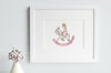 Girl&#39;s Personalised Rocking Horse Princess Picture