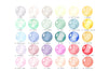 Gender Neutral Grey Round Balloon Nursery Art Print