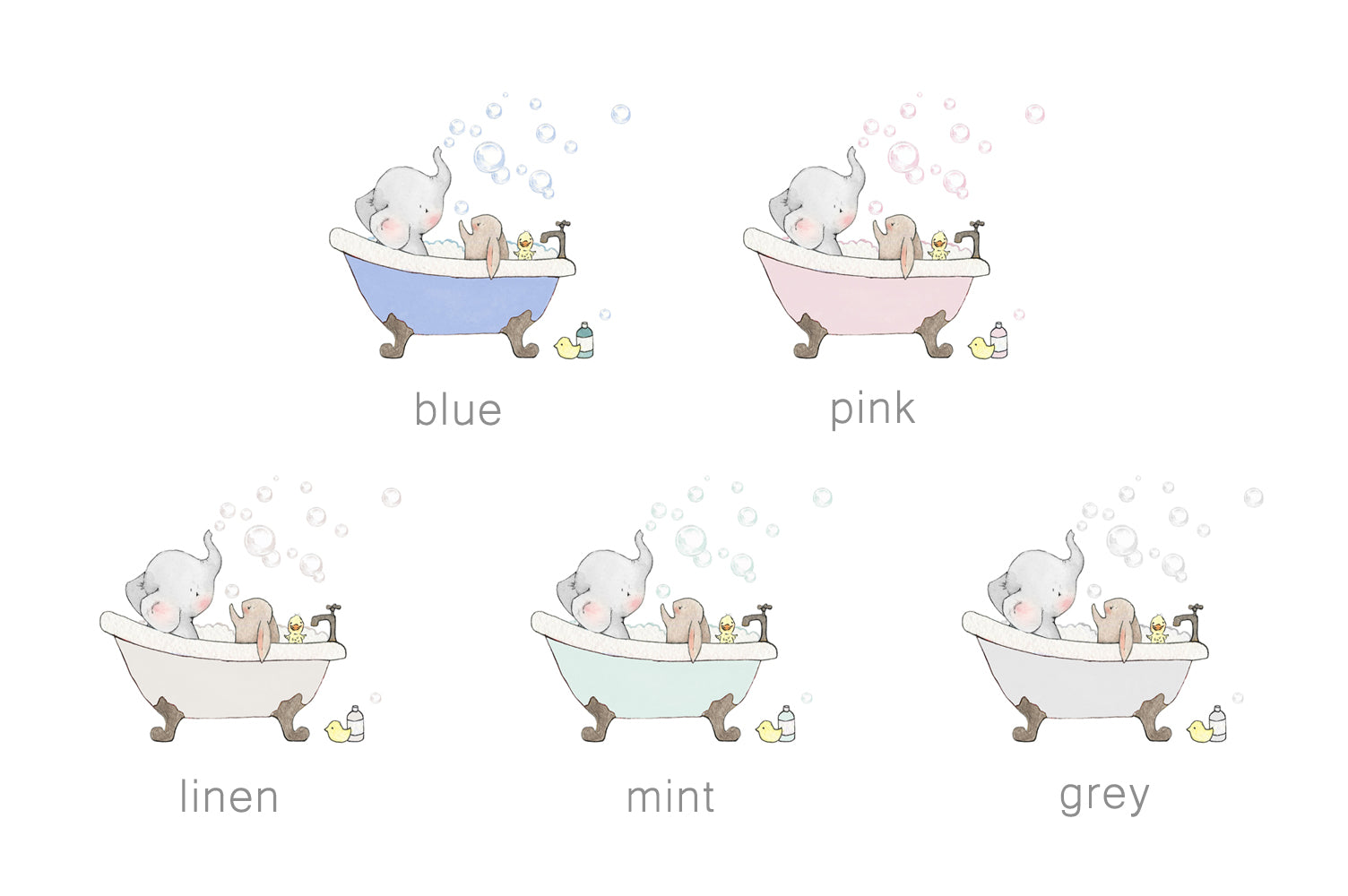 Children&#39;s Blue Rub a dub dub Bathroom Picture (Copy)