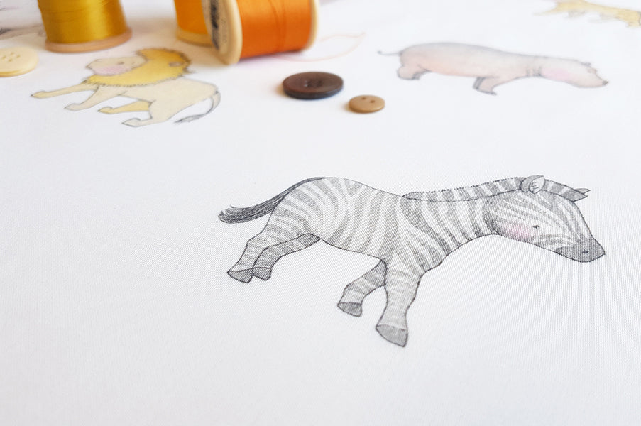 Children&#39;s Safari Animal Cotton Fabric