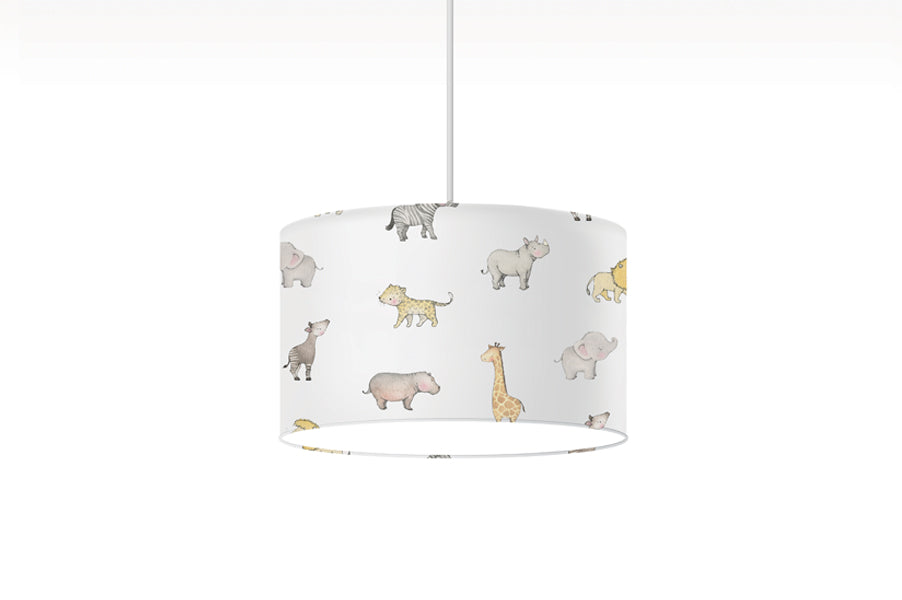 Dunelm Baby Room Lampshade Children's Safari Animal Lampshade