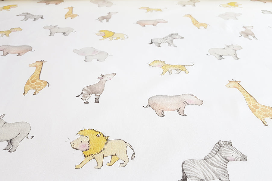 Children's Safari Animal Cotton Fabric