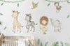 Children&#39;s Safari Jungle Animals Nursery Wall Decal Sticker Set