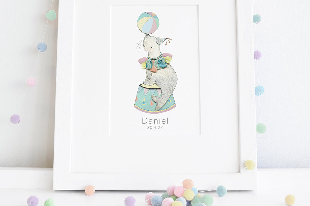 Sea Lion Picture for a Circus Theme Kid's Room