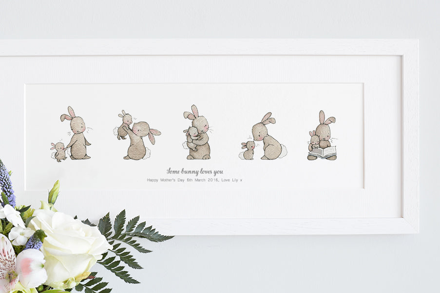 Framed Some Bunny Loves You Long Children's Print