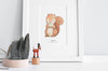 Newborn Baby Squirrel Nursery Art Picture