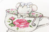 Girl&#39;s Personalised Tea Cup Mouse Print